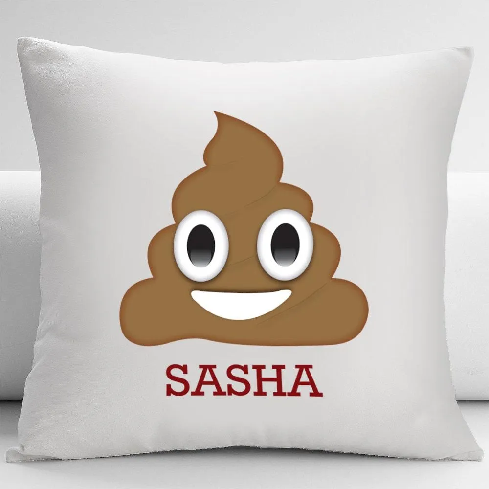 Personalized Poop Emoji Decorative Cushion Cover