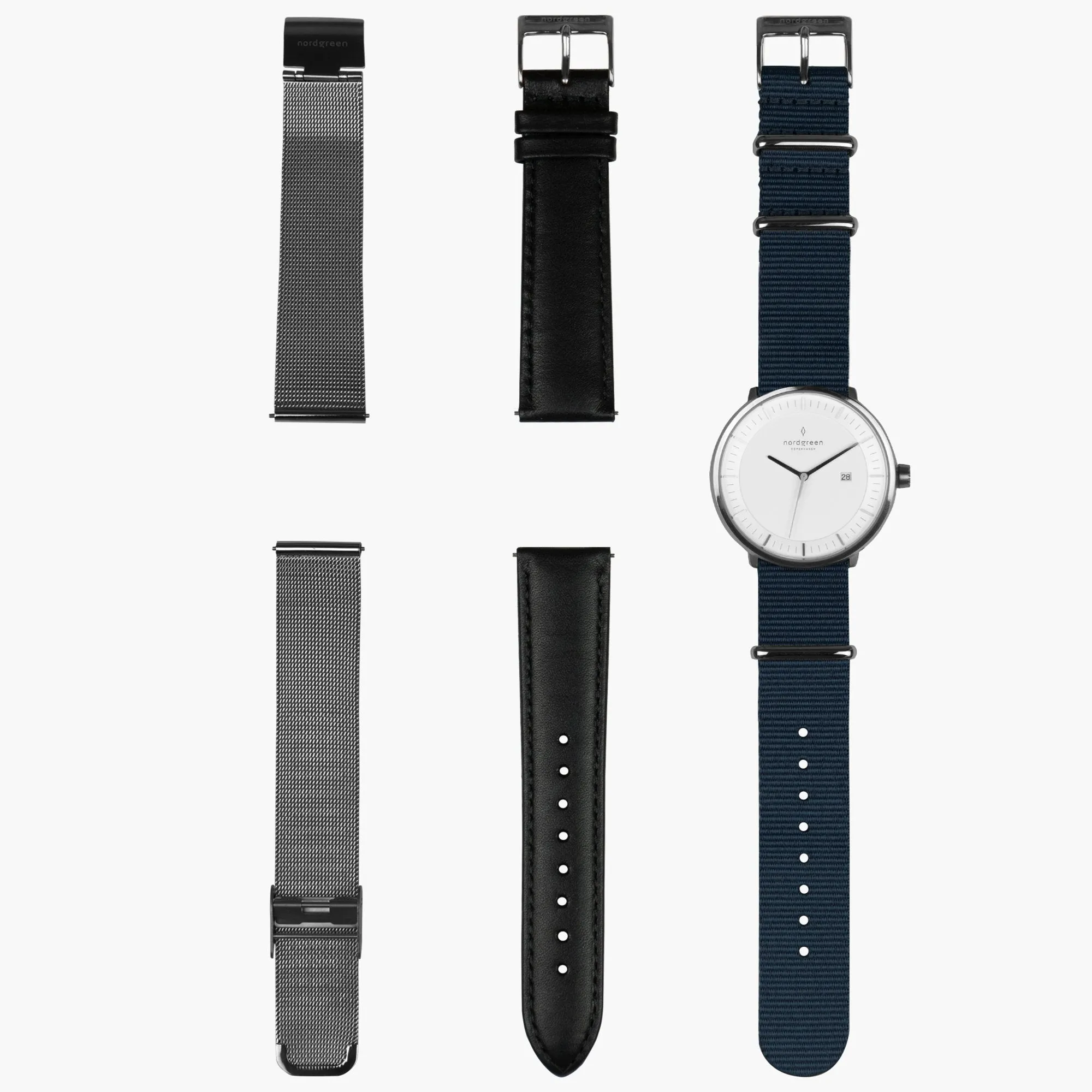 Philosopher - BUNDLE Gun Metal | Navy Nylon / Black / Mesh Straps