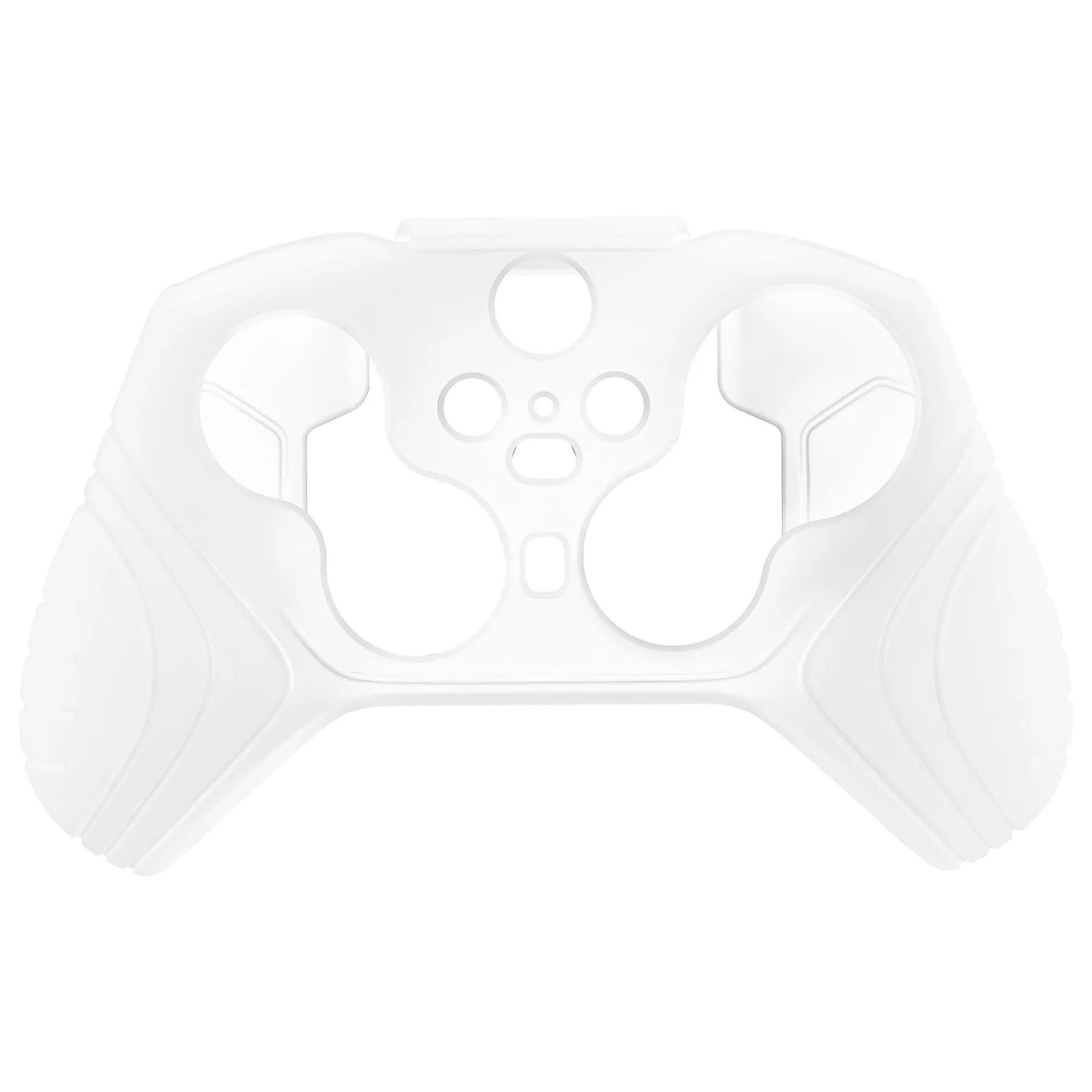 PlayVital Samurai Edition Anti Slip Silicone Case Cover for Xbox Elite Wireless Controller Series 2, Ergonomic Soft Rubber Skin Protector for Xbox Elite Series 2 with Thumb Grip Caps - Clear White - XBE2M003