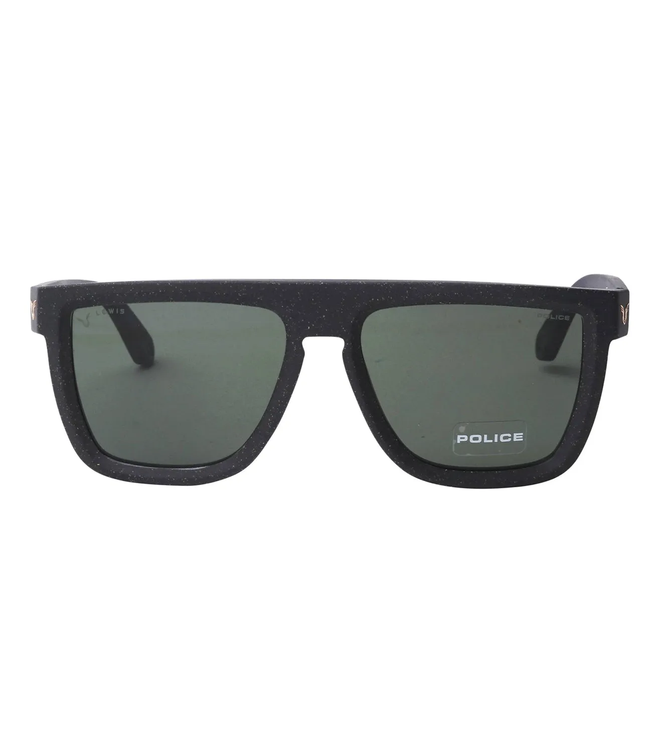 Police Men's Grey Green Square Sunglasses