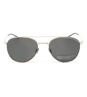 Porsche Design Unisex Grey Polarized Aviator Sunglasses