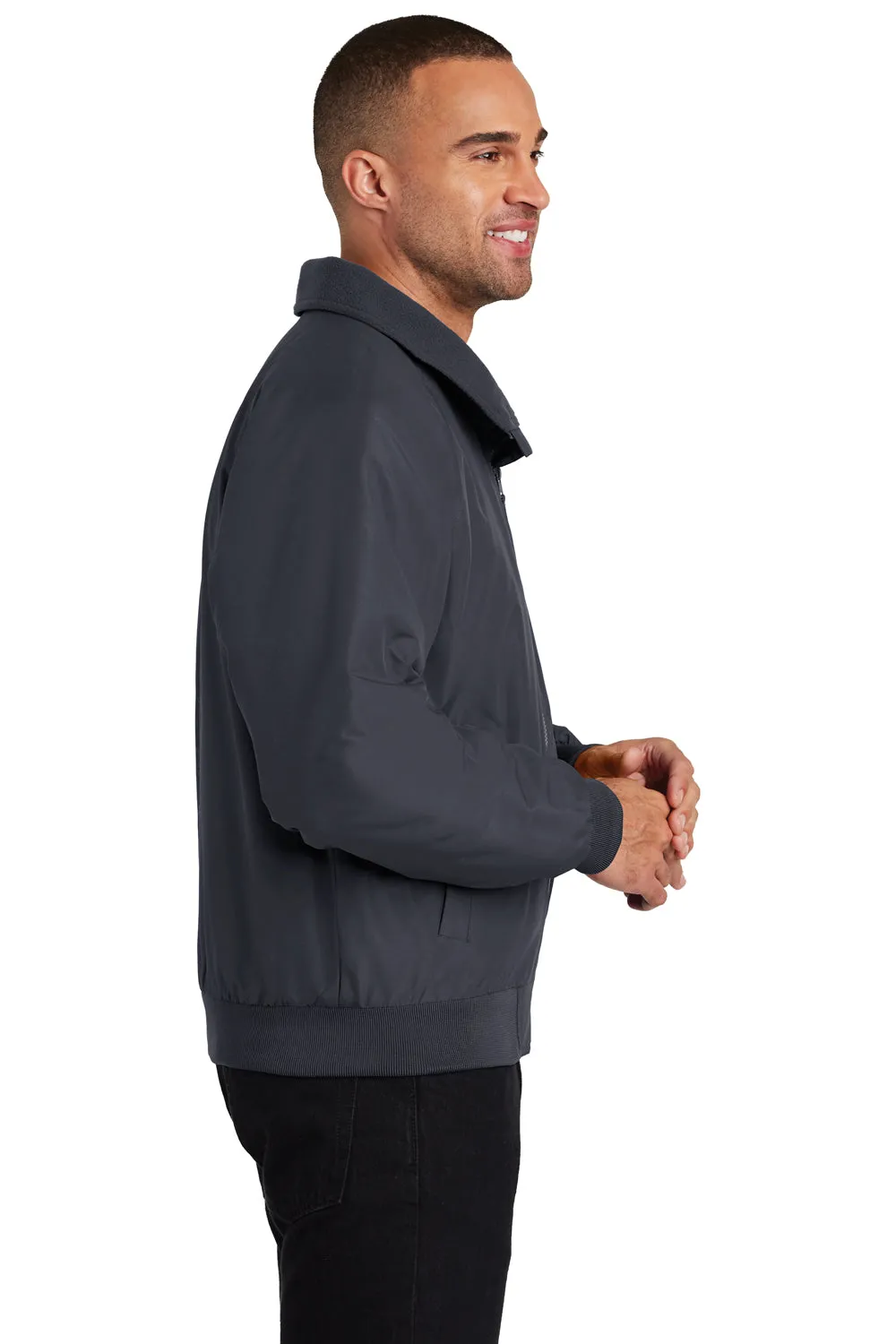 Port Authority Mens Charger Wind & Water Resistant Full Zip Jacket - Battleship Grey