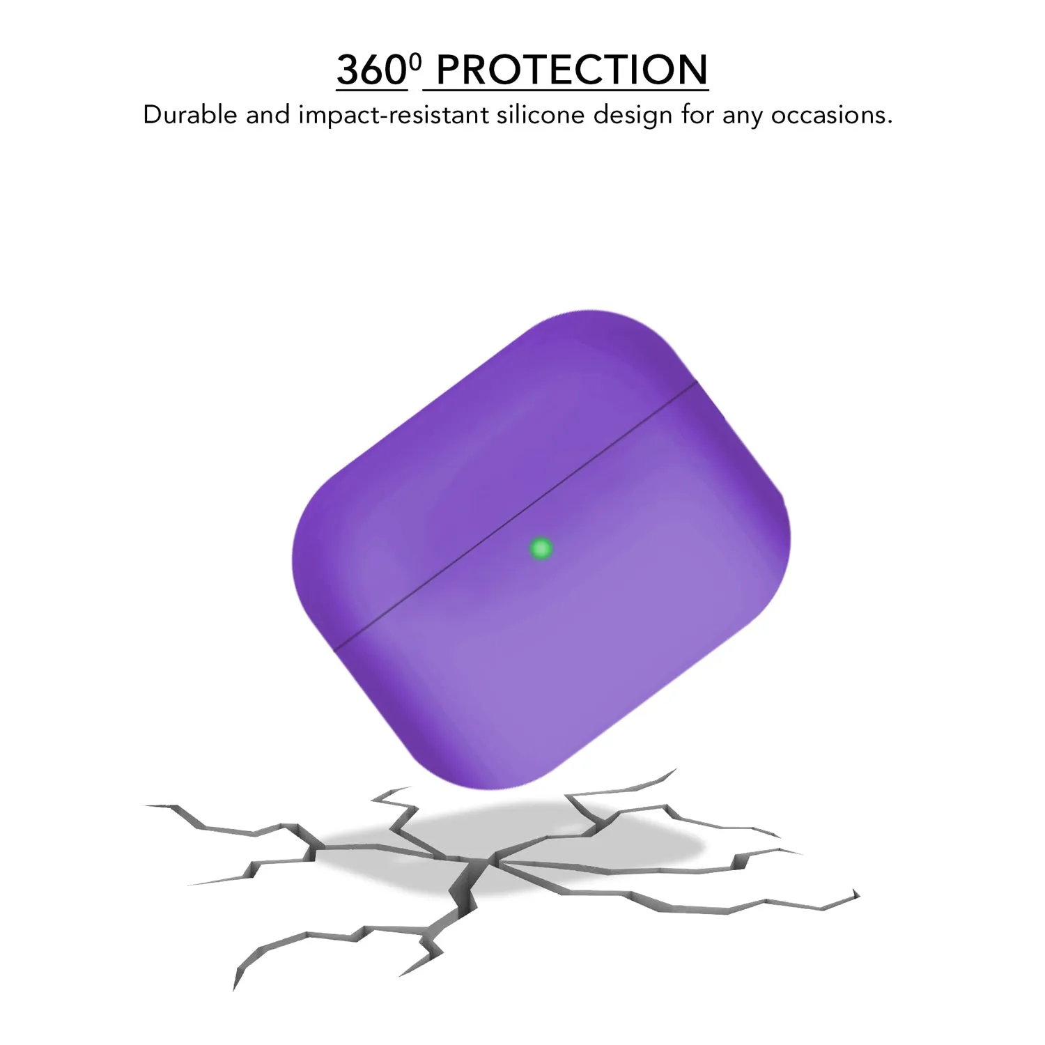 Purple Case for AirPods Pro 3rd Gen 2019 Apple Airpod 3 Charging Case