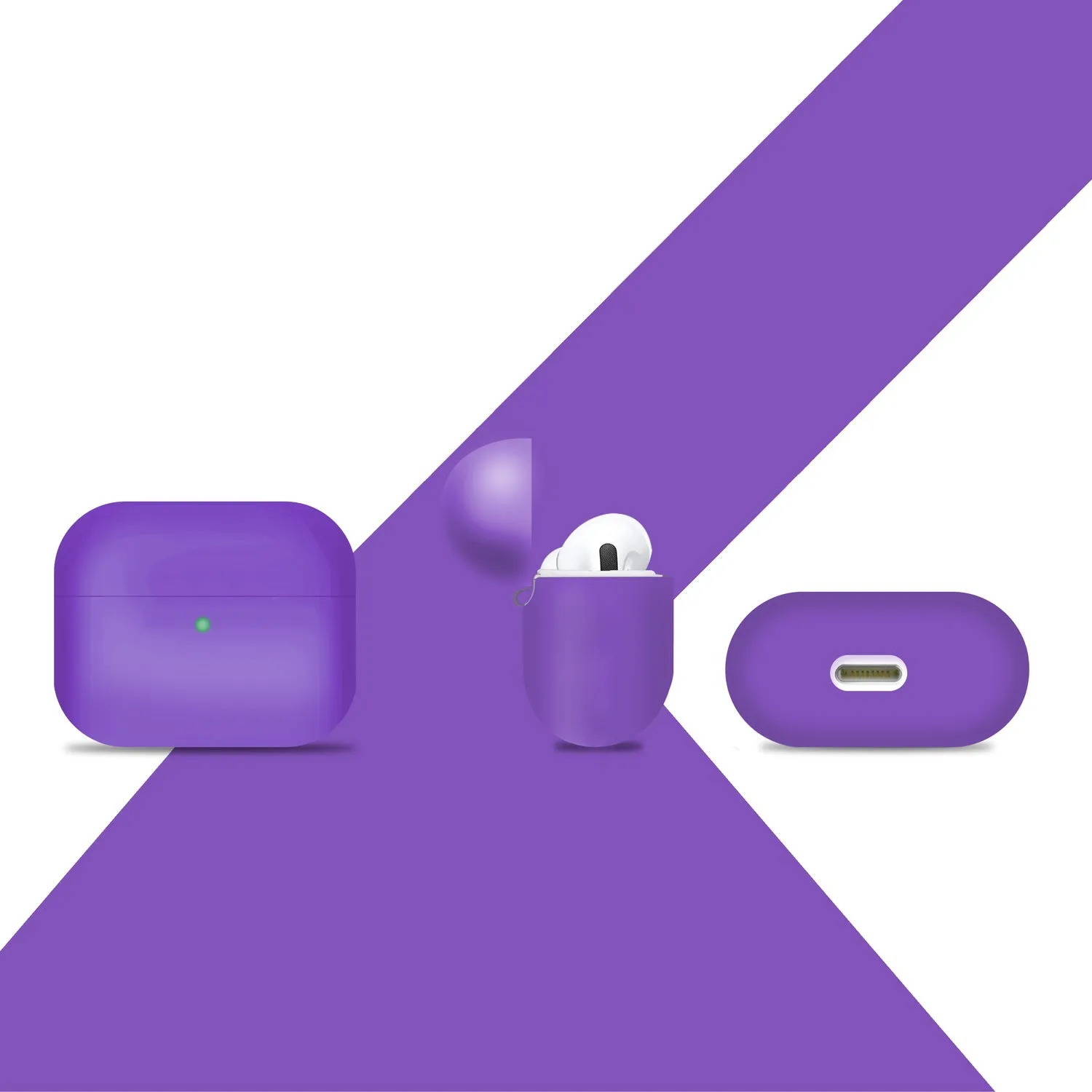 Purple Case for AirPods Pro 3rd Gen 2019 Apple Airpod 3 Charging Case