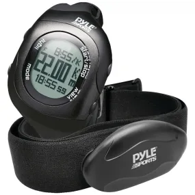 PYLE-SPORTS PSBTHR70BK Bluetooth(R) Fitness Heart Rate Monitoring Watch with Wireless Data Transmission & Sensor (Black)