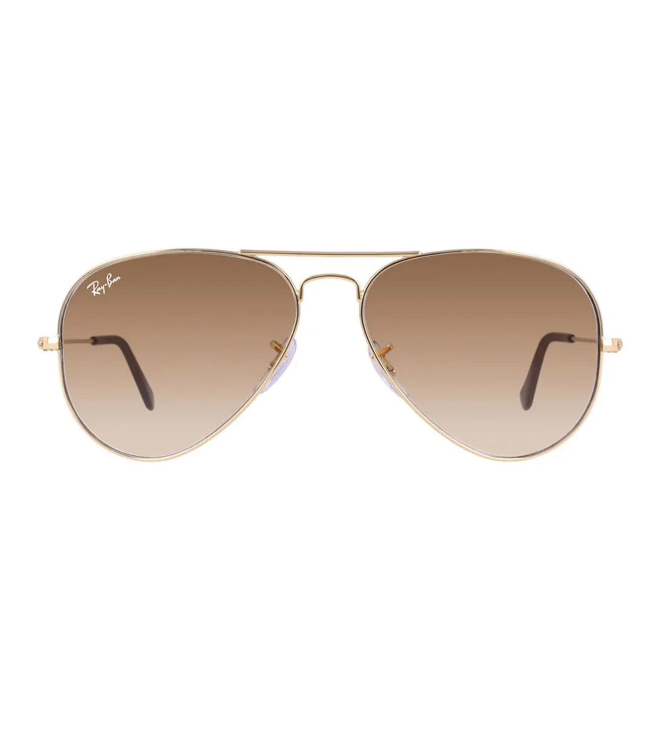 Ray Ban Unisex Gradient Brown Aviator Sunglasses