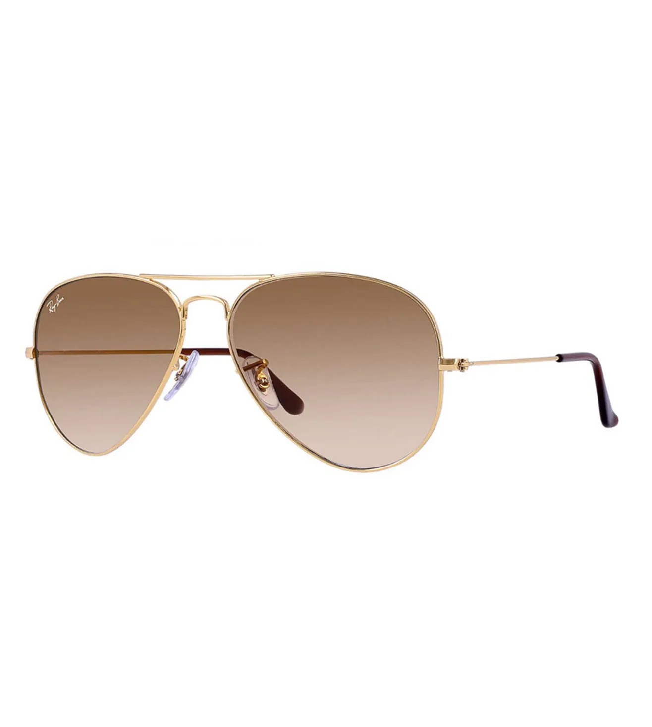 Ray Ban Unisex Gradient Brown Aviator Sunglasses