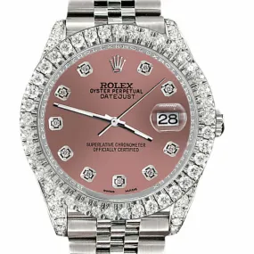 Rolex Datejust 41 4.4CT Diamond Bezel/Lugs/Salmon Dial   TFJ-142508579