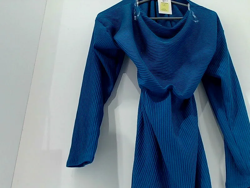 Royal Blue Long Sleeve Culture Code Dress - Size 1X