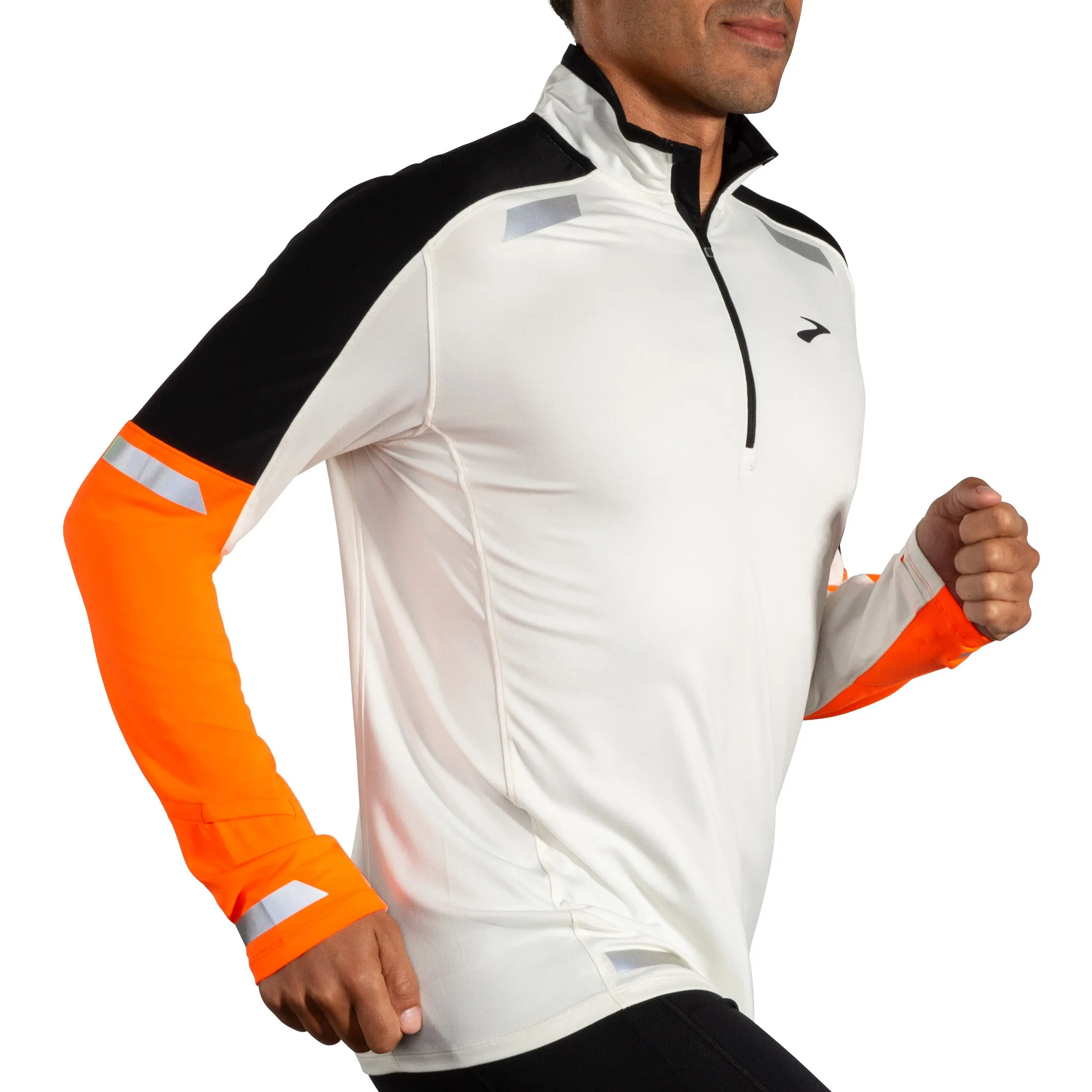 Run Visible 1/2 Zip 2.0 | Ecru/Fluoro Flash/Black