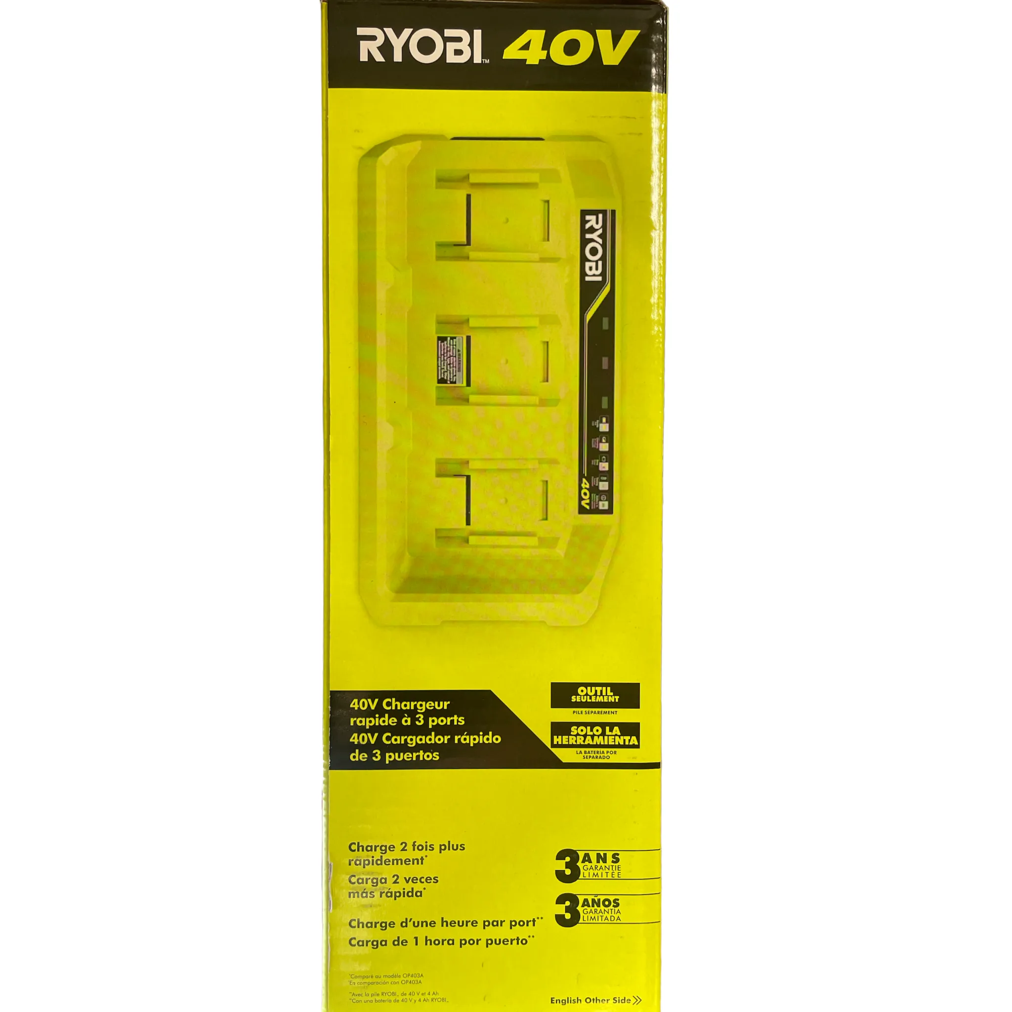 RYOBI 40-Volt Lithium-Ion 3-Port Quick Charger