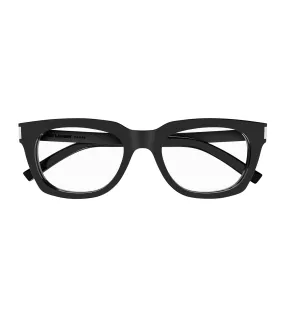 Saint Laurent Unisex Black Rectangular Optical Frame