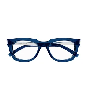 Saint Laurent Unisex Blue Rectangular Optical Frame