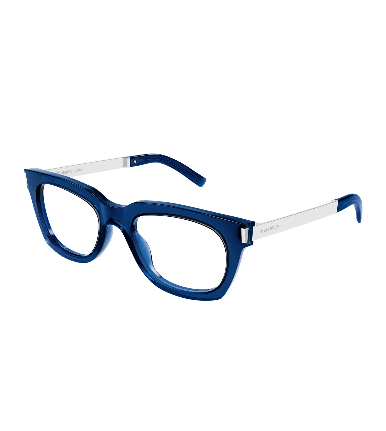 Saint Laurent Unisex Blue Rectangular Optical Frame