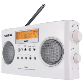 SANGEAN PRD5 Digital Portable Stereo Receivers with AM/FM Radio (White)