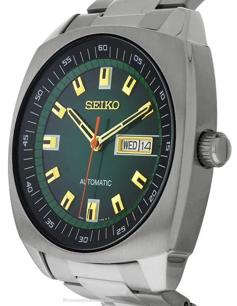 Seiko Mens Automatic Recraft Series - Stainless Steel - Green Dial - Day/Date