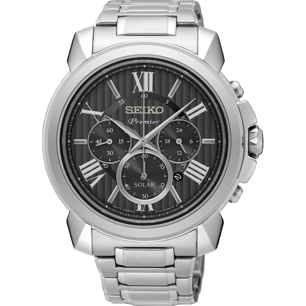 Seiko Premier Solar SSC597P Stainless Steel