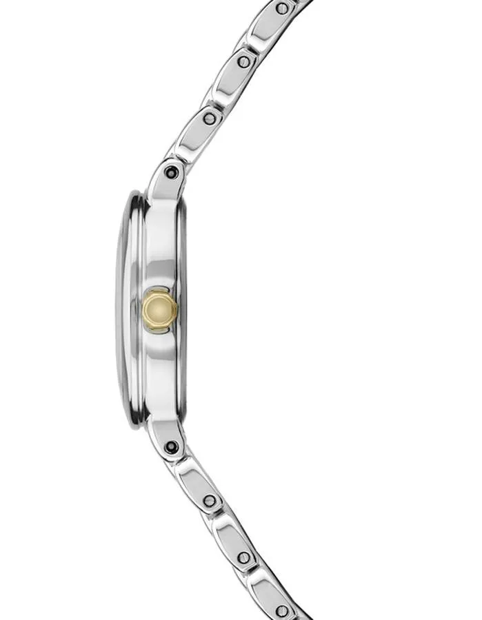 Seiko Womens Solar Dress Watch - Two-Tone - Silver / White Dial - Bracelet