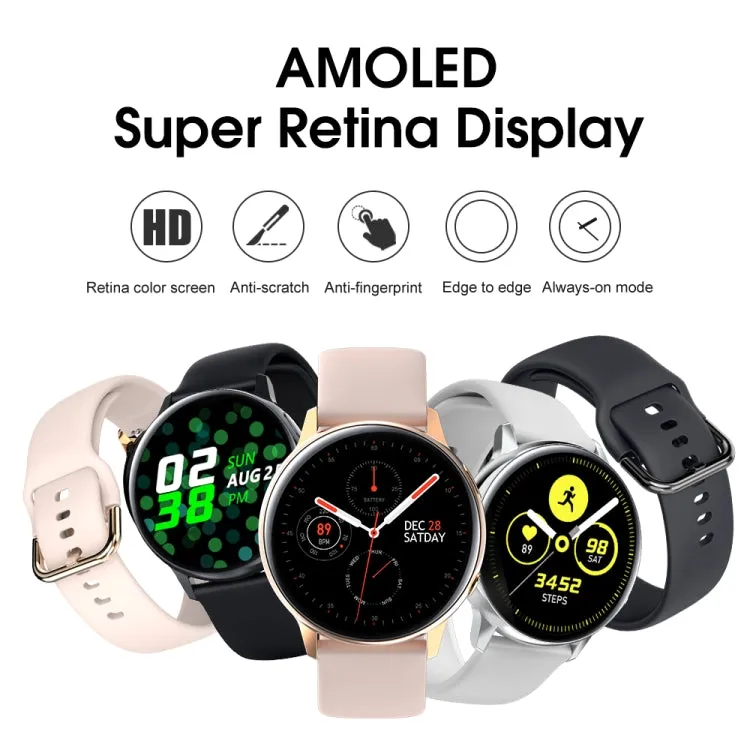 SG2 1.2 inch AMOLED Screen Smart Watch, IP68 Waterproof, Support Music Control / Bluetooth Photograph / Heart Rate Monitor / Blood Pressure Monitoring(Silver)