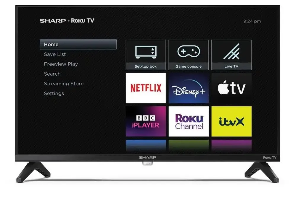 Sharp 1T-C24GD2225K 24" LED HD Ready Smart Roku TV, Black