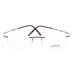 Silhouette Unisex Red Rectangle Optical Frame