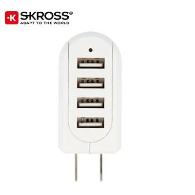 SKROSS 4 Port USB Charger - US and Japan