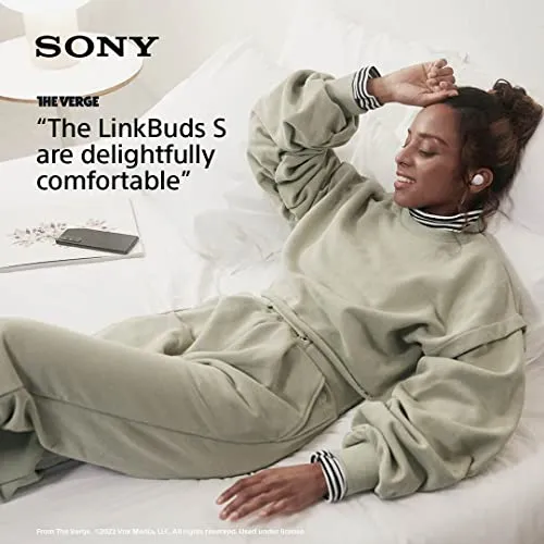 Sony LinkBuds S Truly Wireless Noise Canceling Earbud Headphones with Alexa Built-in, Bluetooth Ear Buds Compatible with iPhone and Android, White