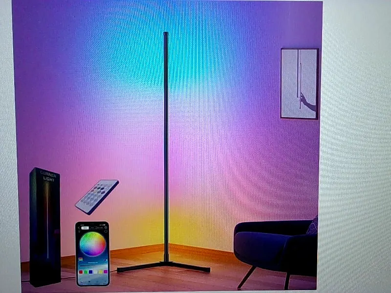 SOTIPEVS LED Corner Floor Lamp for Home Decor