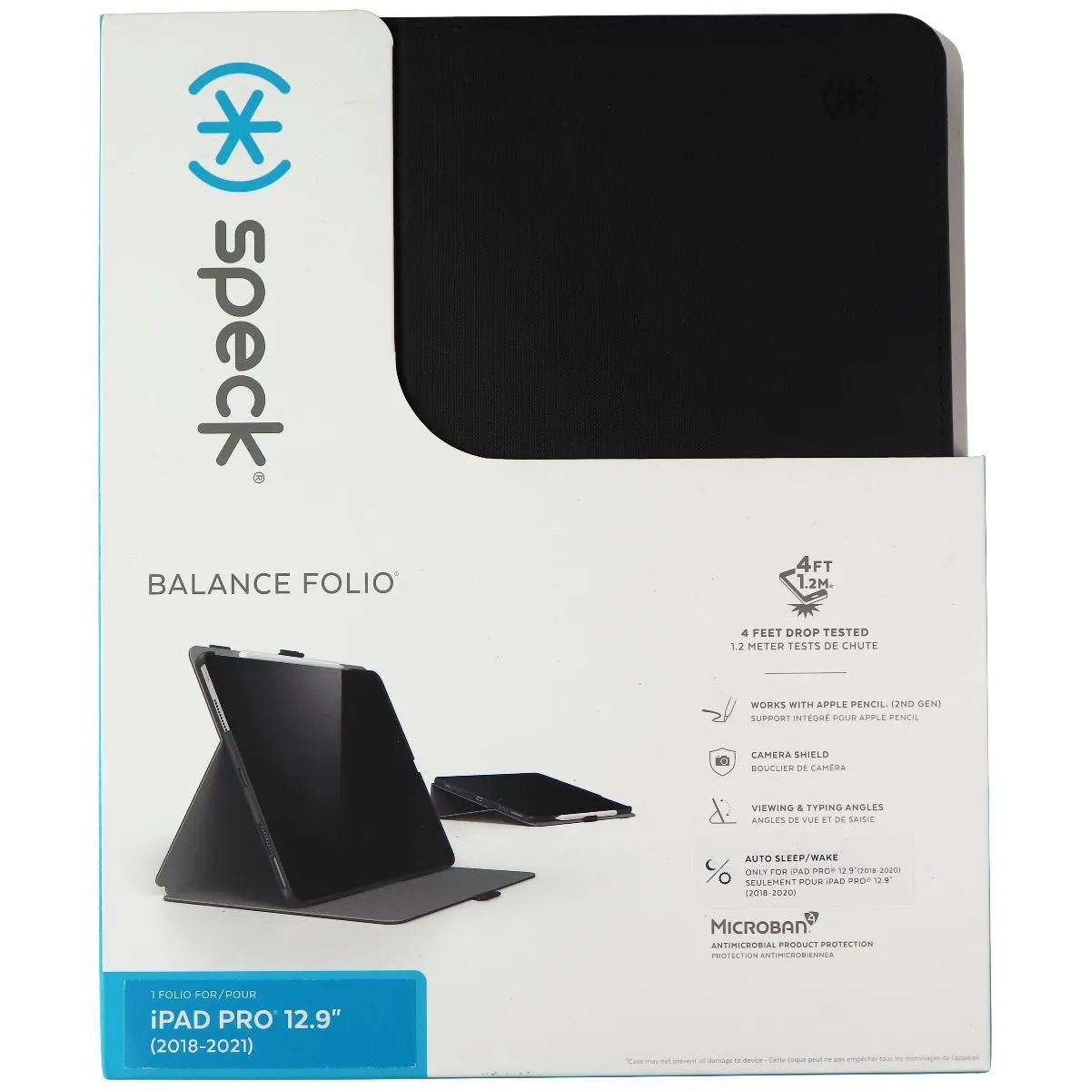 Speck Balance Folio Series Case for Apple iPad Pro (12.9-inch) - Black/Black