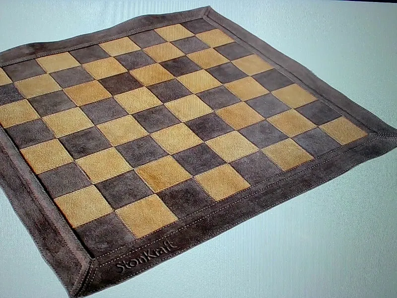 Stonkraft Leather Chess Board 19x19'' Home Decor