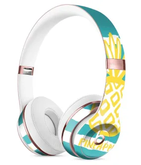 Striped Mint and Gold Pineapple Full-Body Skin Kit for the Beats by