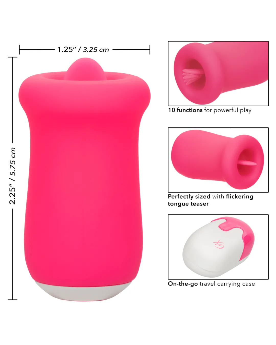 Sugar Craze Licking Tongue Vibrator with Lid