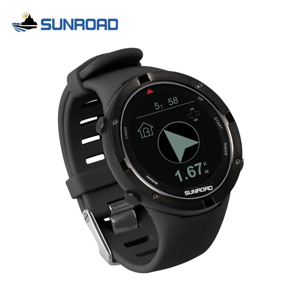 SUNROAD smart GPS heart rate altimeter outdoor sports digital watch for men running marathon triathlon compass swimming watch