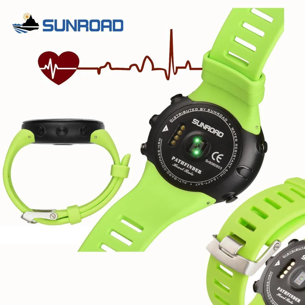 SUNROAD smart GPS heart rate altimeter outdoor sports digital watch for men running marathon triathlon compass swimming watch