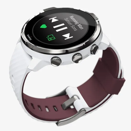 Suunto 7 White Burgundy GPS Smartwatch With Versatile Sports Experience (SS050380000)