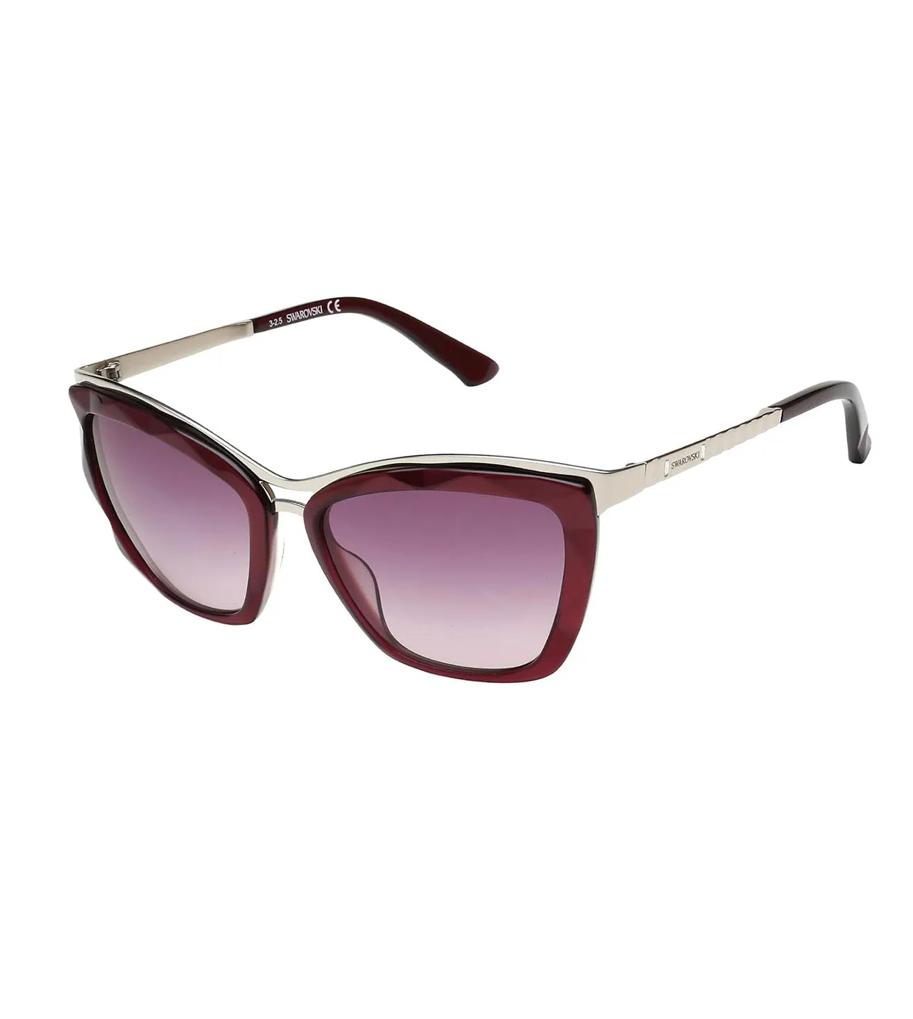 Swaroski Women's Purple Cat-eye Sunglasses