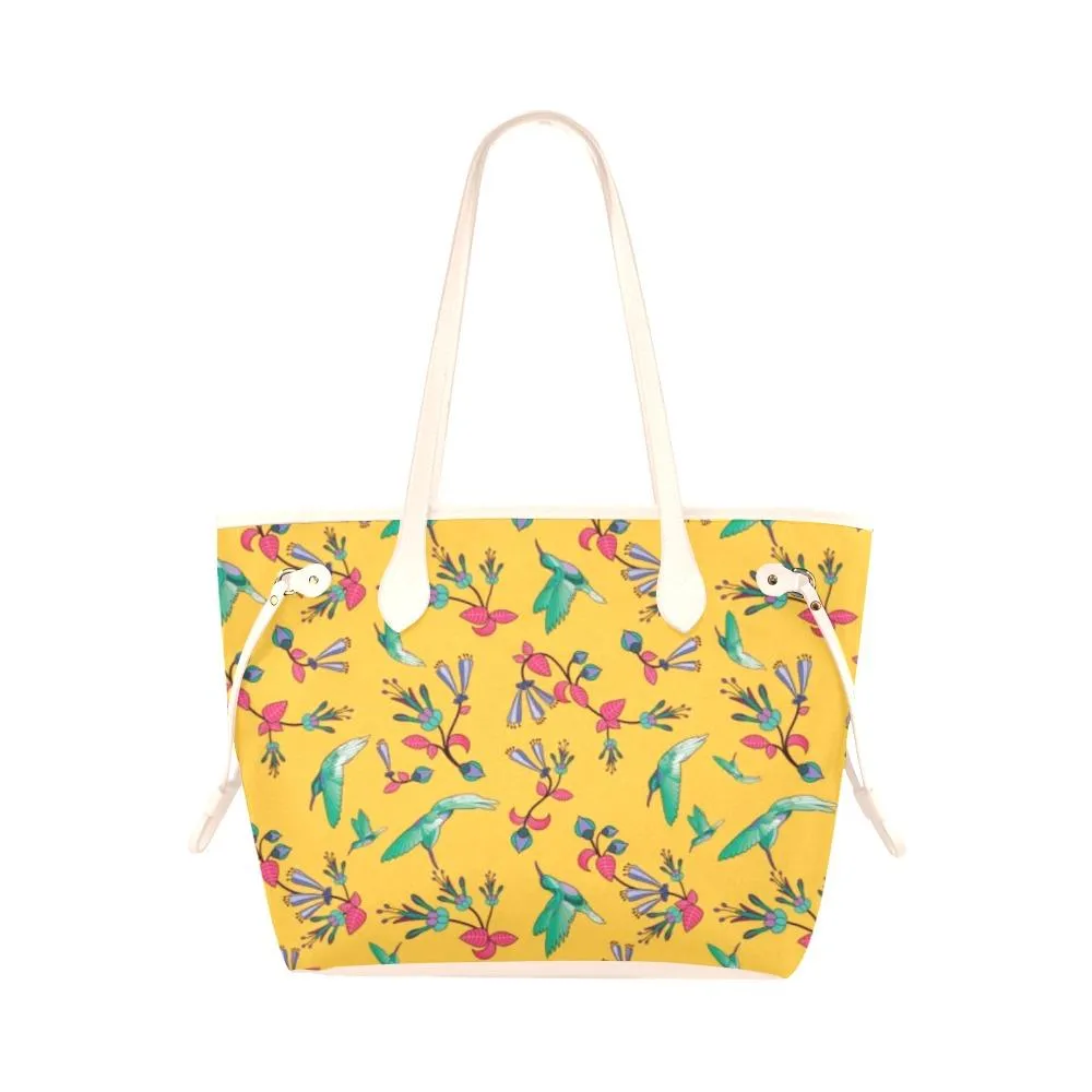 Swift Pastel Yellow Clover Canvas Tote Bag