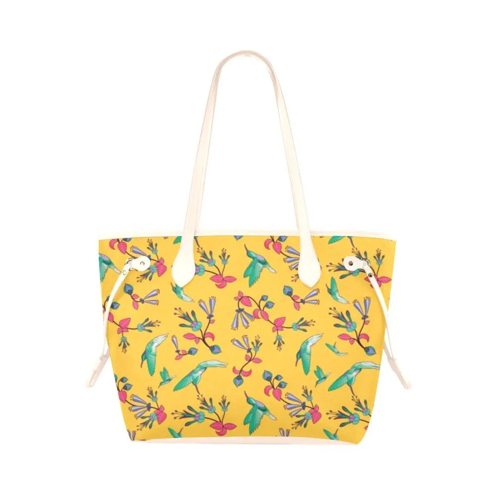 Swift Pastel Yellow Clover Canvas Tote Bag