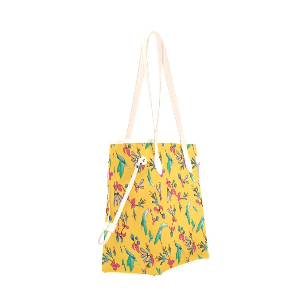 Swift Pastel Yellow Clover Canvas Tote Bag