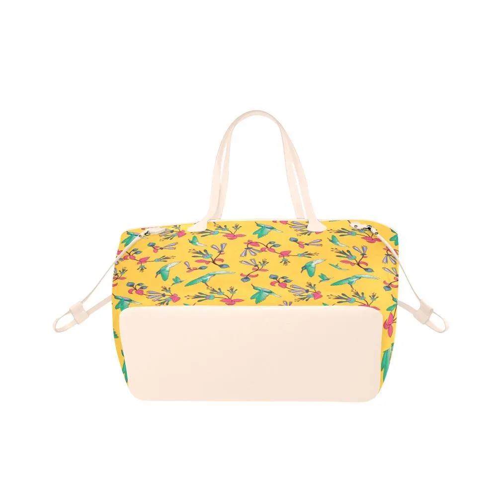 Swift Pastel Yellow Clover Canvas Tote Bag