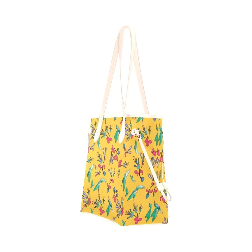 Swift Pastel Yellow Clover Canvas Tote Bag