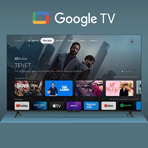 TCL 126 cm (50 inches) Bezel-Less Series 4K Ultra HD Smart LED Google TV 50P635 (Black)