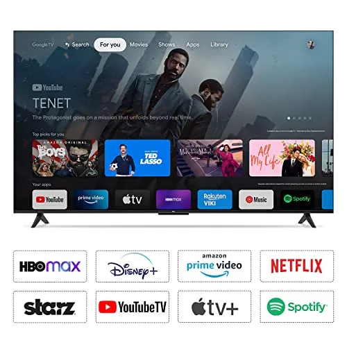 TCL 126 cm (50 inches) Bezel-Less Series 4K Ultra HD Smart LED Google TV 50P635 (Black)