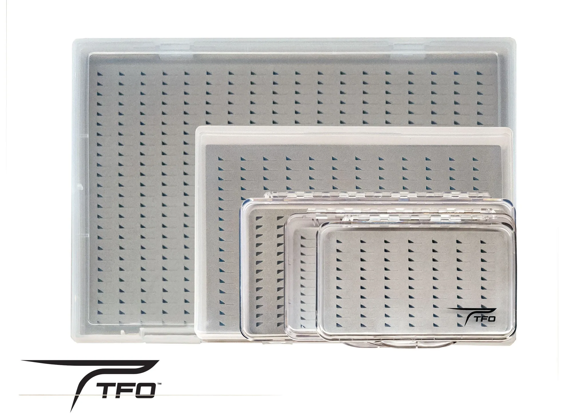 TFO Clear Fly Box With Slit Foam Holds 120 Flies