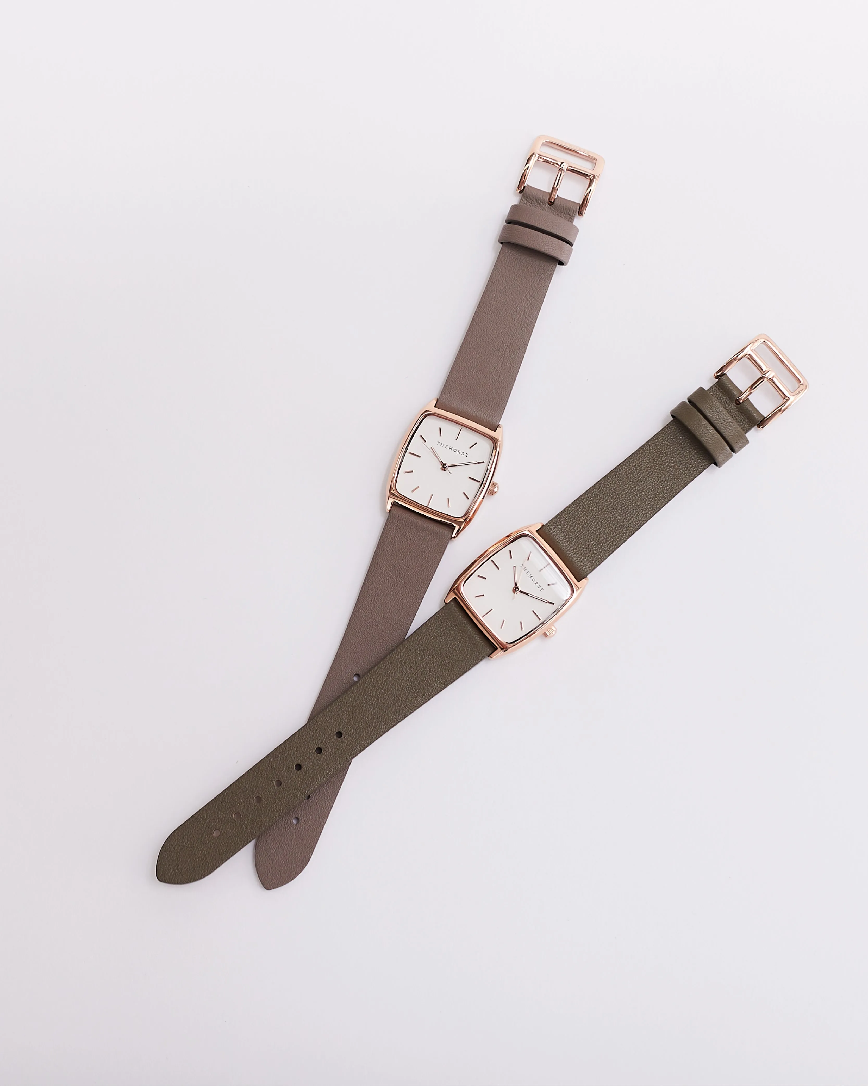 The Dress Watch: Rose Gold / White Dial / Dark Grey Leather