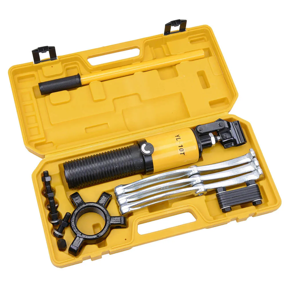 TheLAShop 3-Jaw Hydraulic Gear Puller Changeable Kit w/ Case, 10 Ton