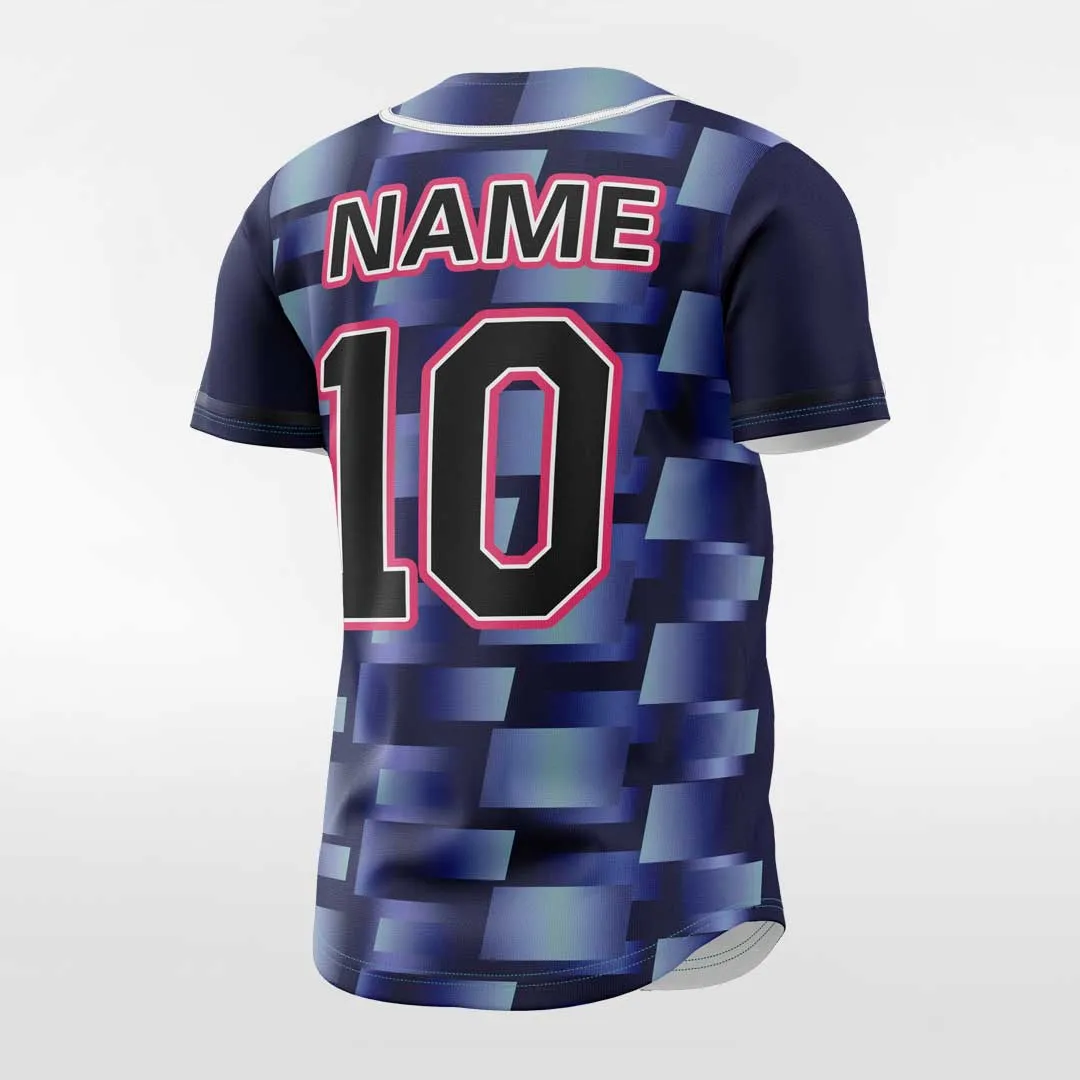 Three-Dimensional Space - Customized Men's Sublimated Button Down Baseball Jersey