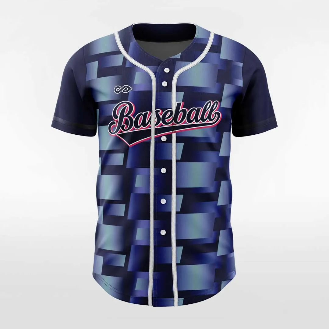 Three-Dimensional Space - Customized Men's Sublimated Button Down Baseball Jersey