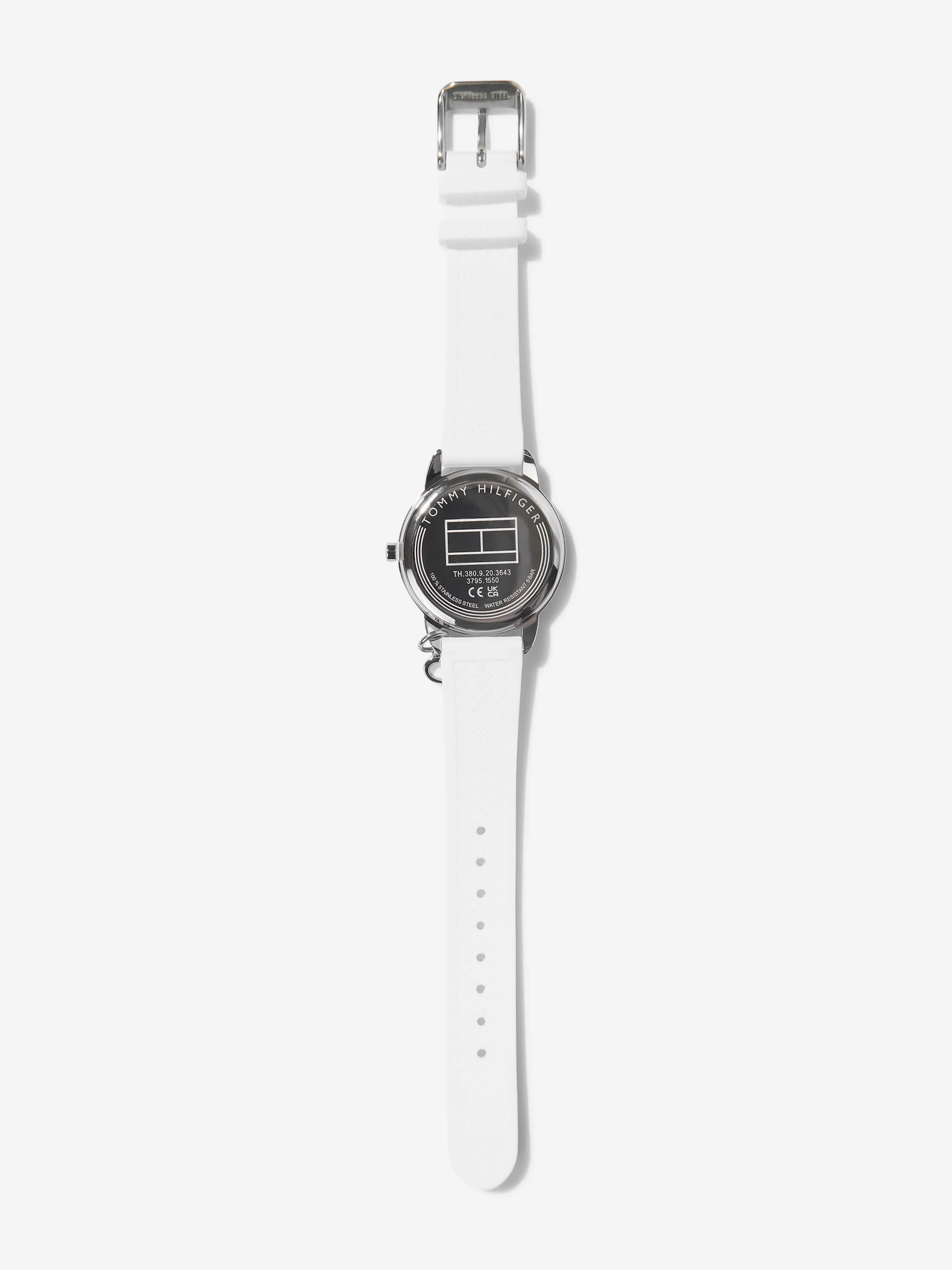 Tommy Hilfiger Girls Silicone Strap Watch in White 34mm (One Size)