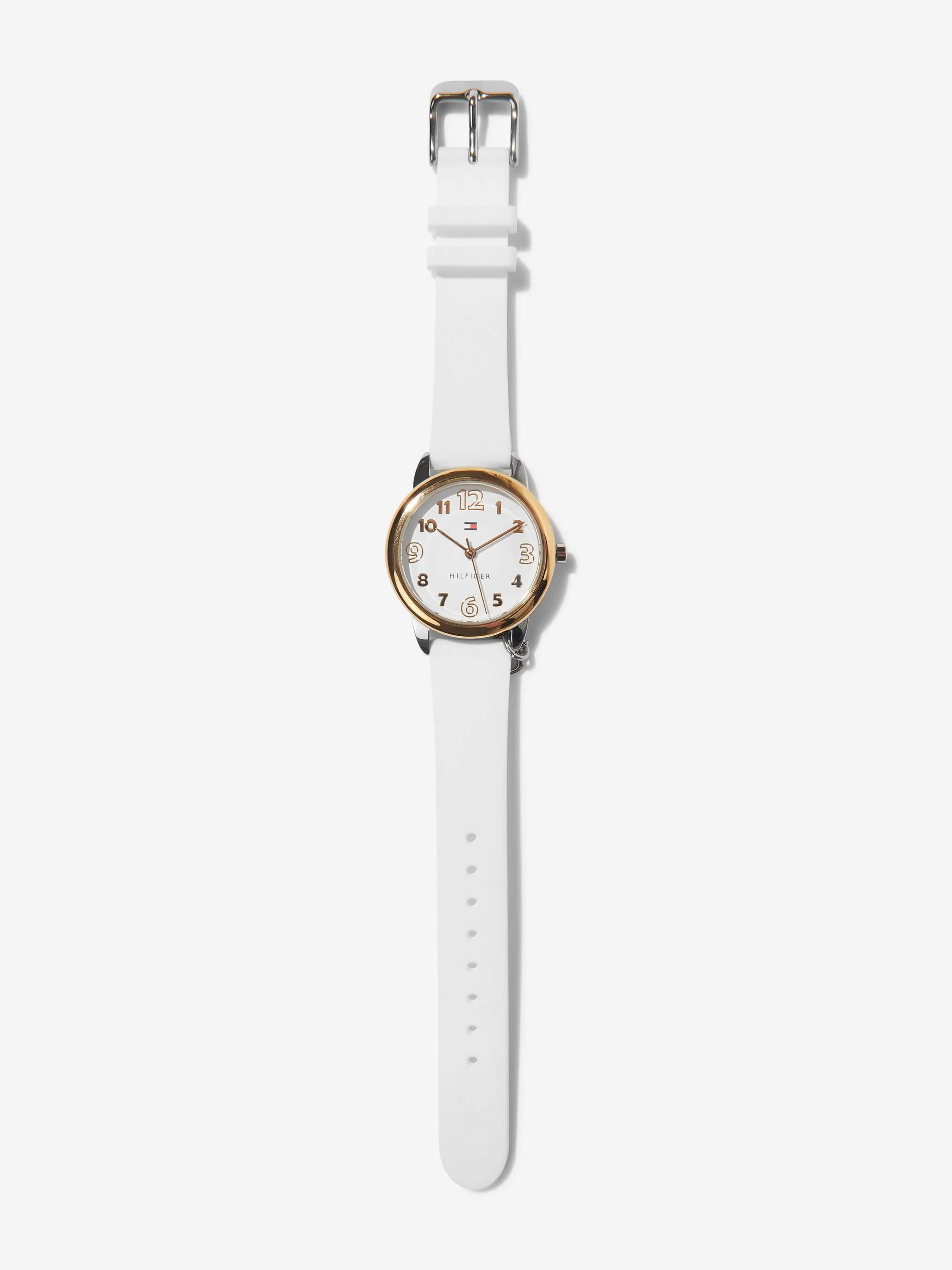 Tommy Hilfiger Girls Silicone Strap Watch in White 34mm (One Size)